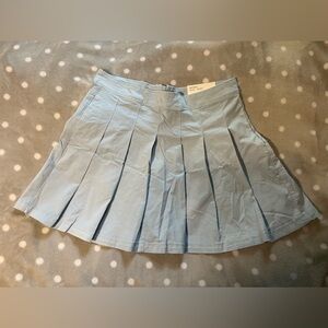 Baby blue high rise skirt